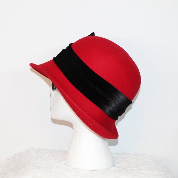 ADORA 100% Wool 1920’s Vintage Style Cloche Hat - Picture 6 of 14